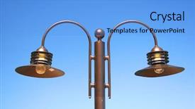  Presentation with copper - Colorful slide set enhanced with lamp shade - contemporary outdoor lights backdrop and a  colored foreground