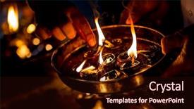  Presentation with diwali festival - Audience pleasing presentation theme consisting of lampion - burning candles in the indian backdrop and a wine colored foreground