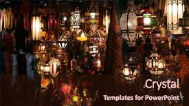  Presentation with lamps - PPT layouts featuring lamps in medina of marrakech background and a wine colored foreground