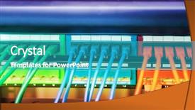  Presentation with switches - Audience pleasing PPT theme consisting of lan - ethernet cable on network switches backdrop and a teal colored foreground