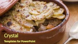  Presentation with sambal hot sauce - Presentation theme with lancashire hot pot background and a tawny brown colored foreground