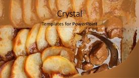  Presentation with traditional - Presentation theme enhanced with lancashire hotpot traditional dish made background and a gold colored foreground