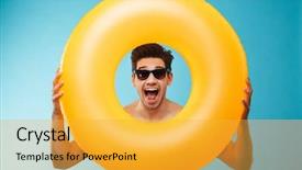  Presentation with cheerful - Presentation with lancer du disque - close up of a cheerful background and a yellow colored foreground