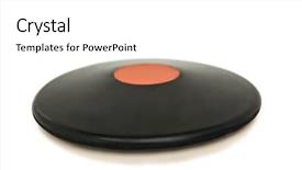  Presentation with discus throw - Beautiful presentation design featuring lancer du disque - discus throw on isolated white backdrop and a white colored foreground