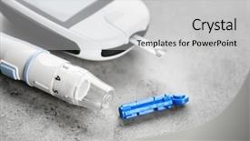  Presentation with grey strips - Slides having lancet pen on grey background and a light gray colored foreground