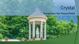  Presentation with world war 2 germany - Presentation theme having fountain living water - linderhof munich germany background and a light blue colored foreground