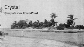  Presentation with universe - Amazing slide set having history humans - marshall islands near an atoll backdrop and a light gray colored foreground