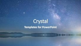  Presentation with night stars - Colorful PPT theme enhanced with starlight - night sky with stars backdrop and a teal colored foreground