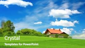  Presentation with land - Audience pleasing slides consisting of land bank - new house backdrop and a tawny brown colored foreground