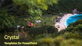  Presentation with bali - Presentation having land bunglow - tropical beach of atuh surrounded background and a tawny brown colored foreground