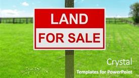  Presentation with green development - Slides featuring land-for-sale-sign background and a tawny brown colored foreground