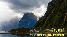  Presentation with new zealand - Presentation theme consisting of land-of-hobbits-and-goblins background and a tawny brown colored foreground