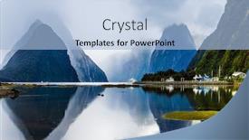  Presentation with land cover - PPT theme consisting of land-of-hobbits-new-zealand background and a light blue colored foreground