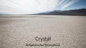  Presentation with death - Presentation design consisting of land of the death valley background and a light gray colored foreground