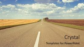  Presentation with opportunity - Amazing presentation theme having land opportunity - road backdrop and a coral colored foreground