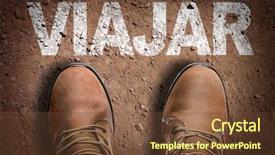  Presentation with trail - Amazing slides having land opportunity - top view of boot backdrop and a  colored foreground