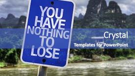  Presentation with weight loss lose text - Audience pleasing theme consisting of land opportunity - you have nothing to lose backdrop and a teal colored foreground