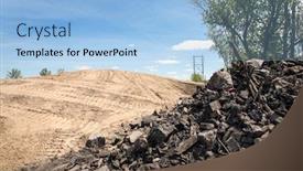  Presentation with land - PPT theme enhanced with land-prepared-for-development background and a light blue colored foreground