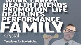  Presentation with phone - Cool new slide set with land promoter business - geeky businessman being strangled backdrop and a  colored foreground