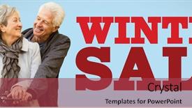  Presentation with smiling paramedic sitting in ambulance - PPT theme enhanced with land promoter business - senior couple sitting on bicycle background and a red colored foreground