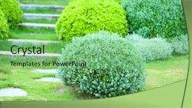  Presentation with jesus in the garden of getshame - Slide deck consisting of land scape - beautiful lush bushes in garden background and a seafoam green colored foreground