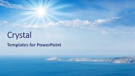  Presentation with summer - Presentation theme enhanced with land sea air - beautiful summer landscape background and a sky blue colored foreground