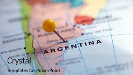  Presentation with america - PPT theme with land sea air - map of south america argentina background and a light blue colored foreground
