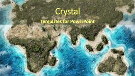  Presentation with earth land - Cool new presentation with land sea air - map of the earth globe backdrop and a tawny brown colored foreground