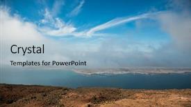  Presentation with solar system imaginary view - PPT theme enhanced with land sea air - view on the neighboring isle background and a light blue colored foreground