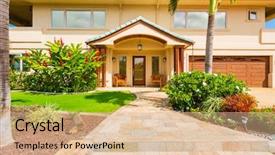  Presentation with sunny sky - Presentation design enhanced with land sell - beautiful home exterior luxury home background and a lemonade colored foreground