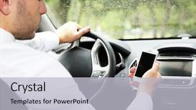  Presentation with driving - Amazing presentation having land sell - man driving car backdrop and a light gray colored foreground