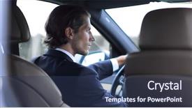  Presentation with 3d man sitting question mark - Colorful PPT theme enhanced with land sell - successful man sitting behind backdrop and a ocean colored foreground