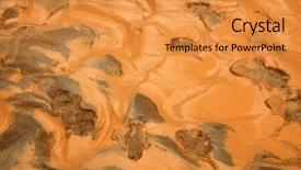  Presentation with land - Theme having land slide - mud slush pit background and a gold colored foreground