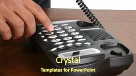  Presentation with hand shake telephone - Slide deck enhanced with land use - african american hand on telephone background and a wine colored foreground