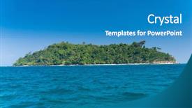  Presentation with lagoon - Audience pleasing slide deck consisting of land water - exotic getaway idyllic lagoon backdrop and a teal colored foreground