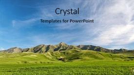  Presentation with mountain - Slide set having landcscape hight mountains landscape background and a teal colored foreground