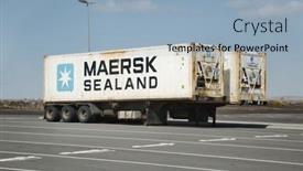  Presentation with parking lot - Slide deck with landeyjafofn-iceland-circa-2015-cargo background and a light blue colored foreground