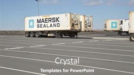  Presentation with parking lot - Theme having landeyjafofn-iceland-circa-2015-cargo background and a gray colored foreground