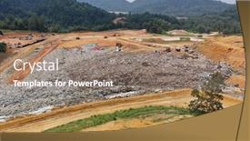  Presentation with landfill - Cool new presentation design with landfill-full-of-plastic-rubbish backdrop and a coral colored foreground