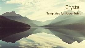  Presentation with landforms - Audience pleasing presentation design consisting of landforms - bowman lake in glacier national backdrop and a cream colored foreground