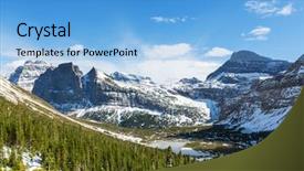  Presentation with arches national park - Audience pleasing PPT layouts consisting of landforms - glacier national park montana winter backdrop and a light blue colored foreground