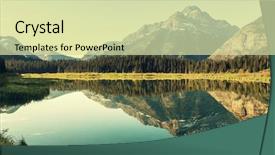  Presentation with landforms - Slides enhanced with landforms - glacier national park montana background and a soft green colored foreground