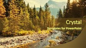  Presentation with landforms - Cool new slides with landforms - glacier national park montana backdrop and a tawny brown colored foreground