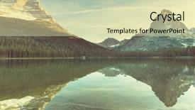  Presentation with landforms - PPT theme featuring landforms - glacier national park montana background and a soft green colored foreground