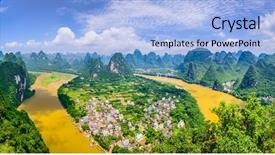  Presentation with china - Audience pleasing slides consisting of landforms - guilin guangxi china karst mountains backdrop and a light blue colored foreground