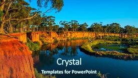  Presentation with algal bloom river has intensive - Beautiful presentation design featuring landforms - werribee river dusk sunset backdrop and a ocean colored foreground