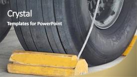  Presentation with aircraft - Audience pleasing PPT theme consisting of landing gear of a huge backdrop and a dark gray colored foreground