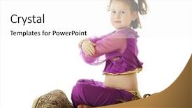  Presentation with elementary - PPT theme having landing on her flying background and a white colored foreground