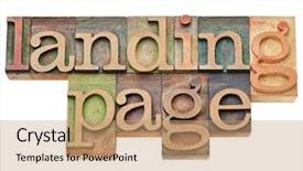  Presentation with search engine - Colorful presentation design enhanced with landing page - internet and search backdrop and a coral colored foreground