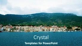  Presentation with yachting - Cool new slide set with landing-stage-in-adriatic-marine backdrop and a ocean colored foreground